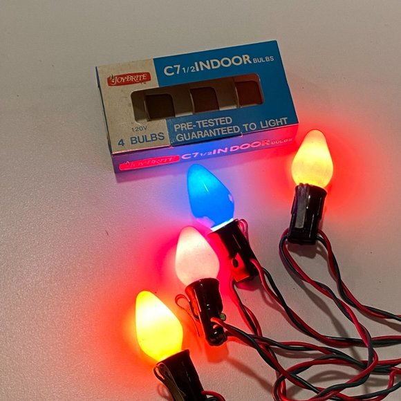 Vintage Christmas Light Replacement Bulbs C 7 1/2 TESTED NOS - Picture 5 of 7